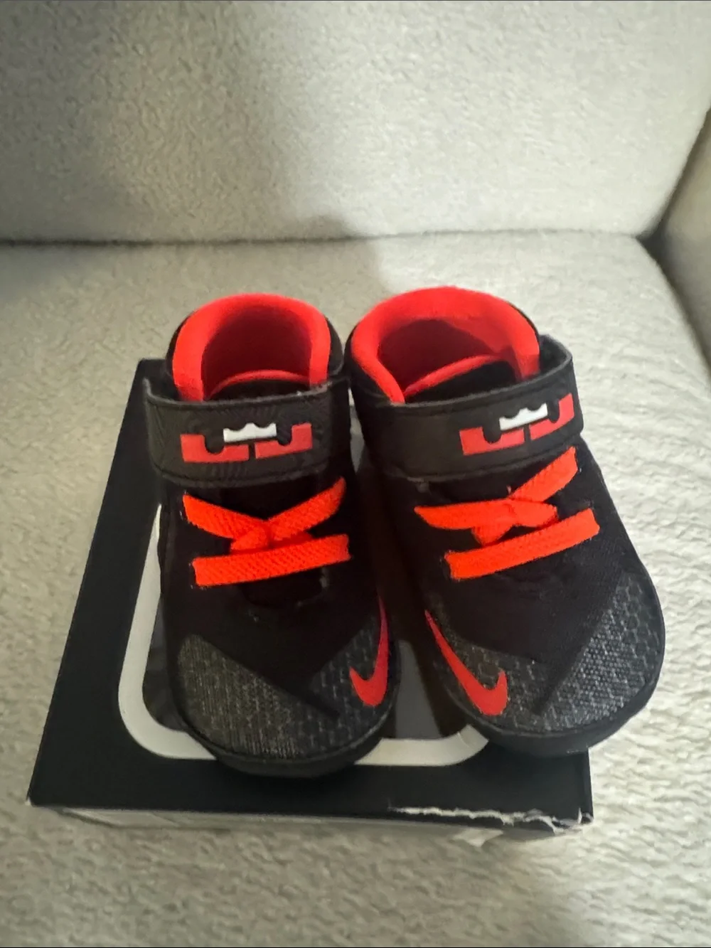 Nike Kids Black and Red High-Top Sneakers